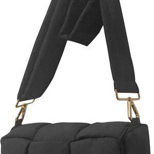 Shoulder bags for women, Light-weight small puffer purses waterproof, hand-woven